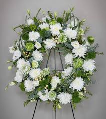 Green and White Round Stand